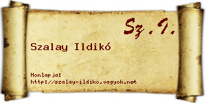Szalay Ildikó névjegykártya